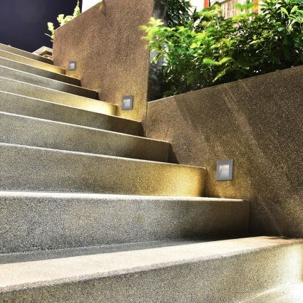 RED - Design Rendl - R12014 - LED Utomhus  vestavné lampa  TESS LED/3W/230V IP54