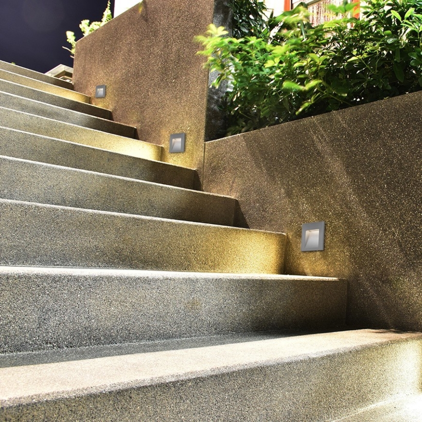 RED - Design Rendl - R12014 - LED Utomhus  vestavné lampa  TESS LED/3W/230V IP54