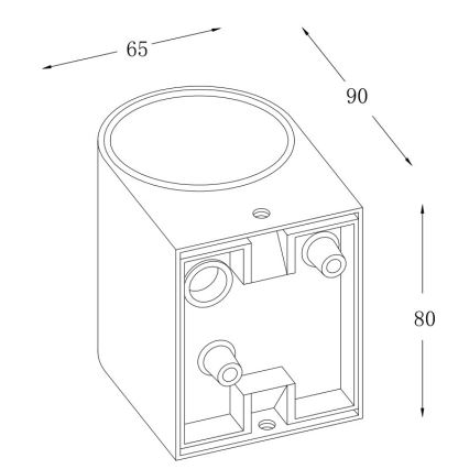 RED - Design Rendl - R12027 - Utomhus LED vägglampa  ZACK LED/3W/230V IP54