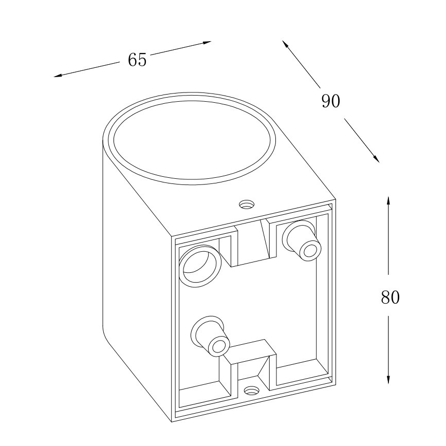 RED - Design Rendl - R12027 - Utomhus LED vägglampa  ZACK LED/3W/230V IP54