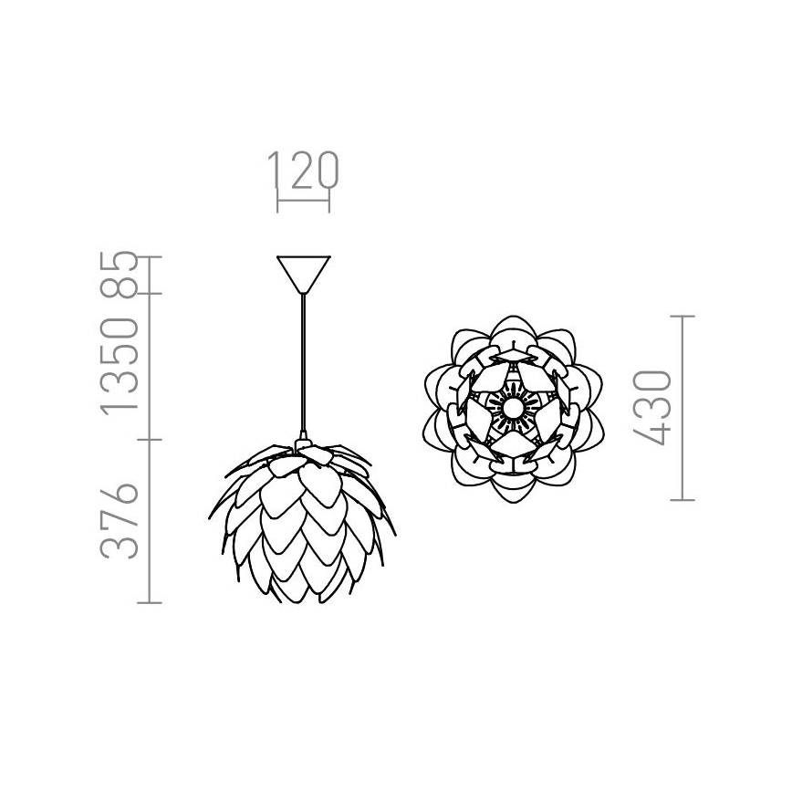 RED - Design Rendl - R12381 - Ljusskrona med upphängningsrem  ENCOMBRE 1xE27/42W/230V