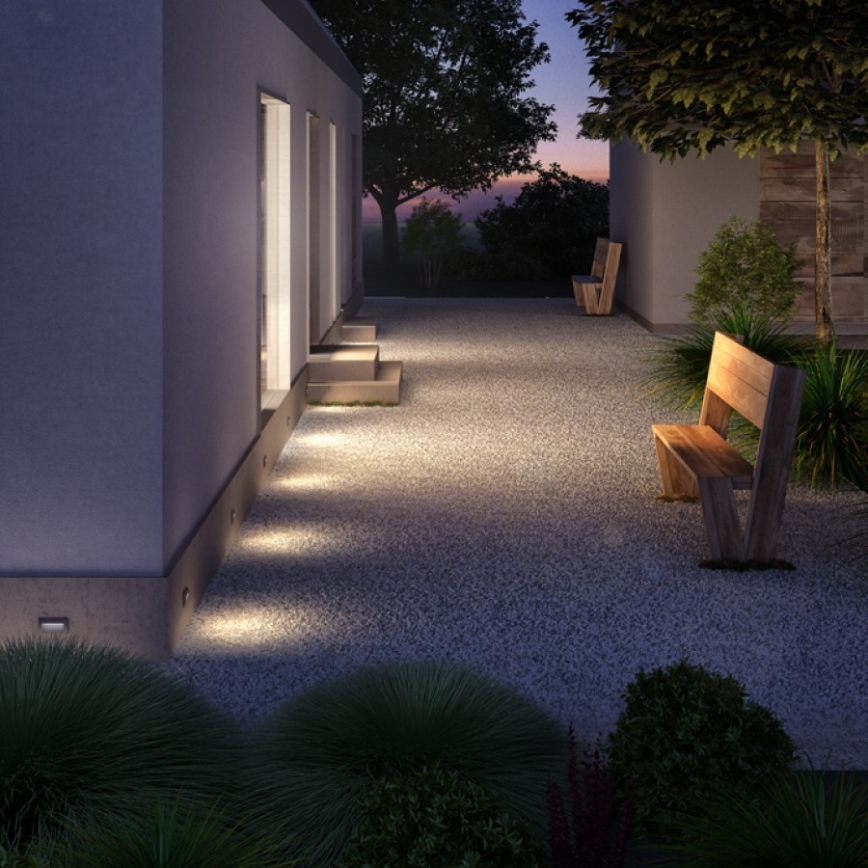 RED - Design Rendl - R12538 - LED Utomhus  vestavné lampa  GORDIQ LED/3W/230V IP65