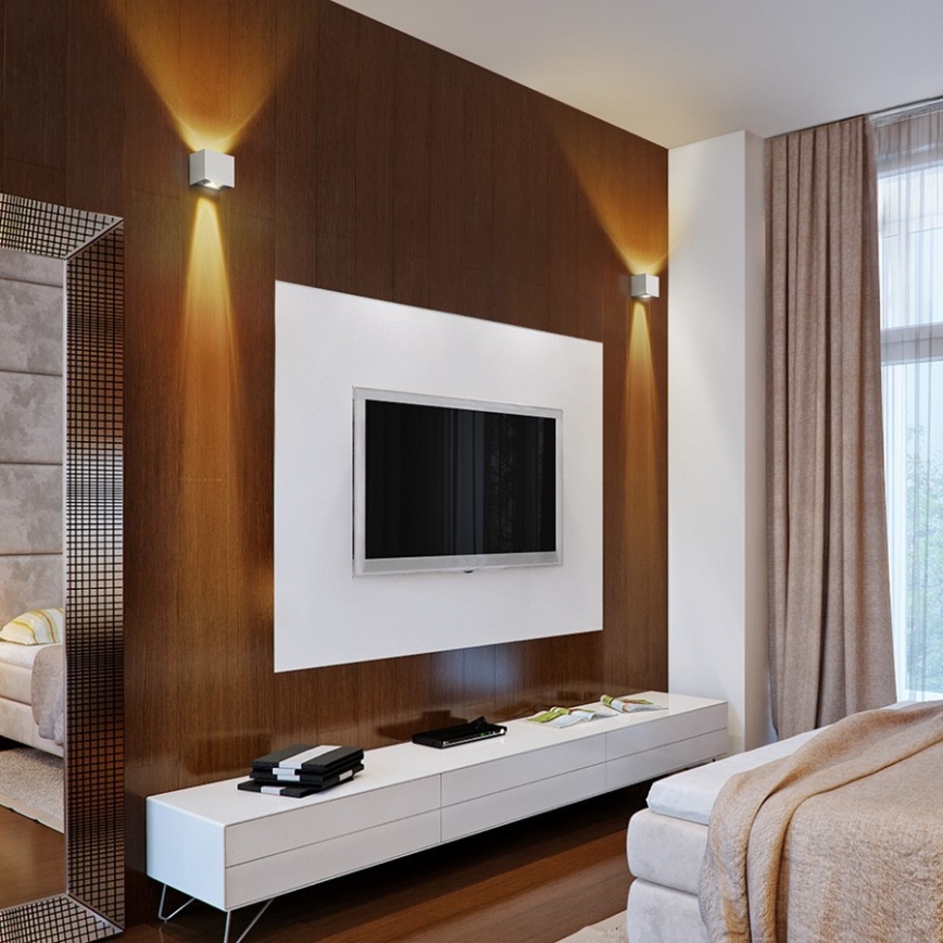 RED - Design Rendl - R12556 - Utomhus LED vägglampa  CARRE 2xLED/3W/230V IP54