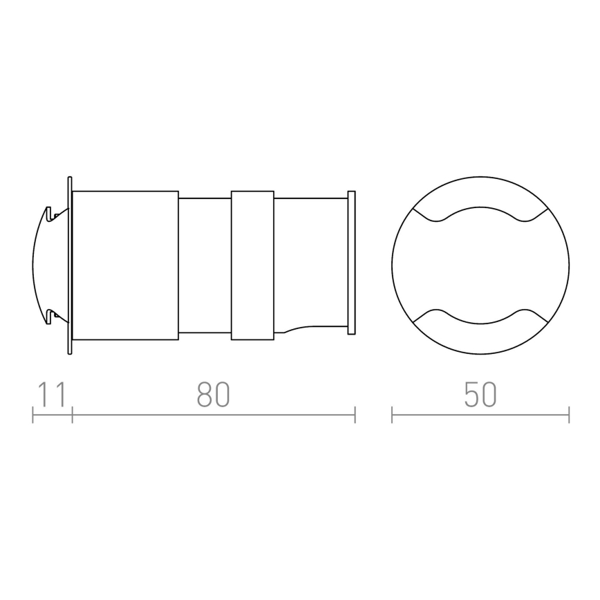 RED - Design Rendl - R12618 - LED Utomhus  vestavné lampa  KICK LED/3W/230V IP54