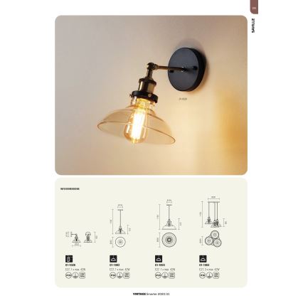 redo 01-1002 - Ljuskrona med snöre SAVILLE 1xE27/42W/230V