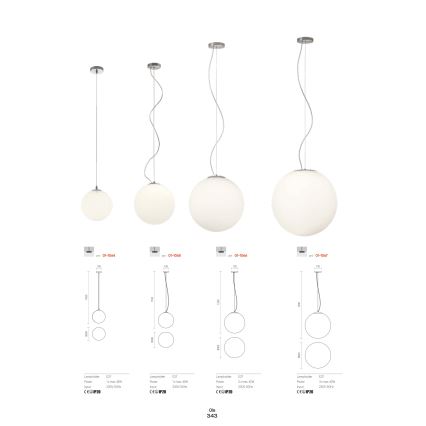 Redo 01-1065 - Ljuskrona med textilsladd OLA 1xE27/42W/230V diameter 30 cm