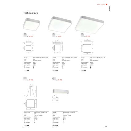 Redo 01-1124 - LED-lampa på kabel SCREEN LED/48W/230V 3000K