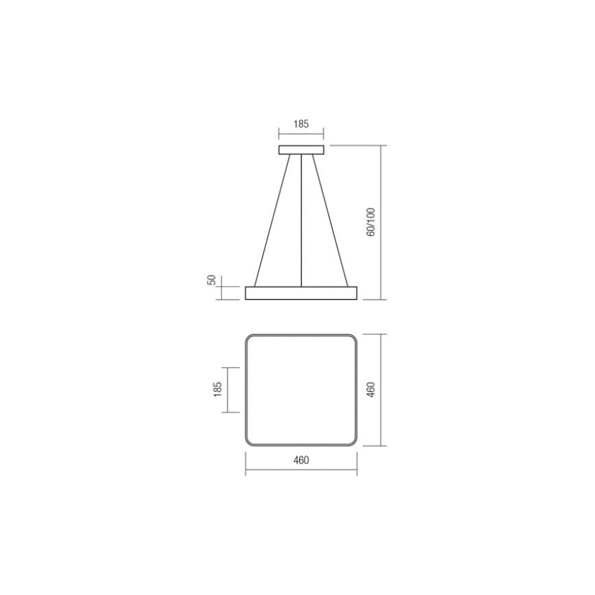 Redo 01-1124 - LED-lampa på kabel SCREEN LED/48W/230V 3000K