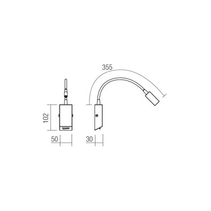 Redo 01-1195 - LED Flexibel små lampor HELLO LED/3W/230V matt krom