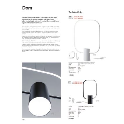 Redo 01-1227 - Dimmbar LED-bordslampa DOM LED/21W/230V svart