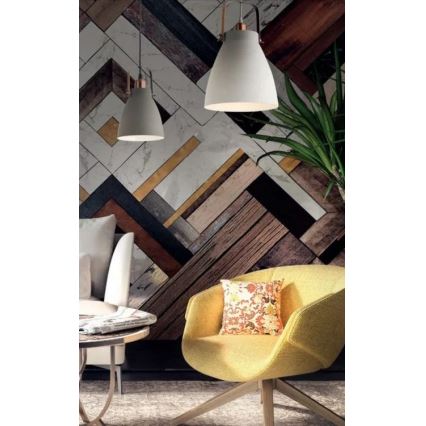 Redo 01-1275 - Ljuskrona med textilsladd ARNE 1xE27/42W/230V grå