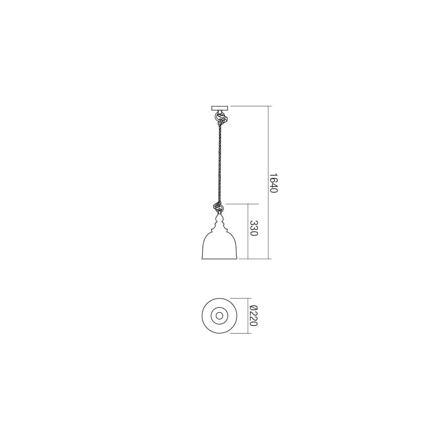 redo 01-1399 - Ljuskrona med snöre KASHI 1xE27/42W/230V