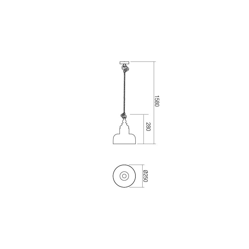 redo 01-1400 - Ljuskrona med snöre KASHI 1xE27/42W/230V