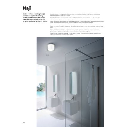 Redo 01-1453 - LED taklampa för badrum NAJI LED/12W/230V diameter 30 cm IP44
