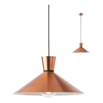Redo 01-1461 - Ljuskrona med textilsladd KIMONO 1xE27/42W/230V diameter 39,5 cm koppar