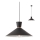 Redo 01-1462 - Ljuskrona med textilsladd KIMONO 1xE27/42W/230V diameter 39,5 cm svart
