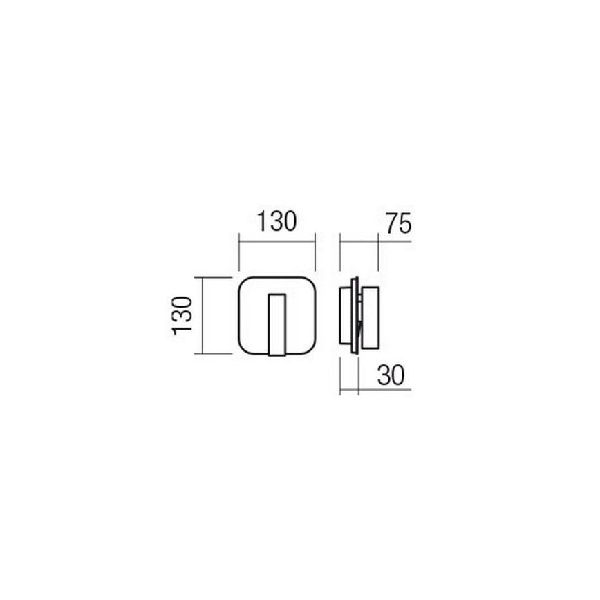 Redo 01-1492 - LED-väggarmatur QUDA LED/6W/230V + LED/3W CRI 90 svart