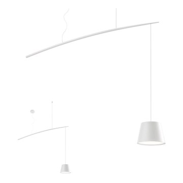 Redo 01-1497 - LED ljuskrona med textilsladd LOLLI LED/6W/230V vit