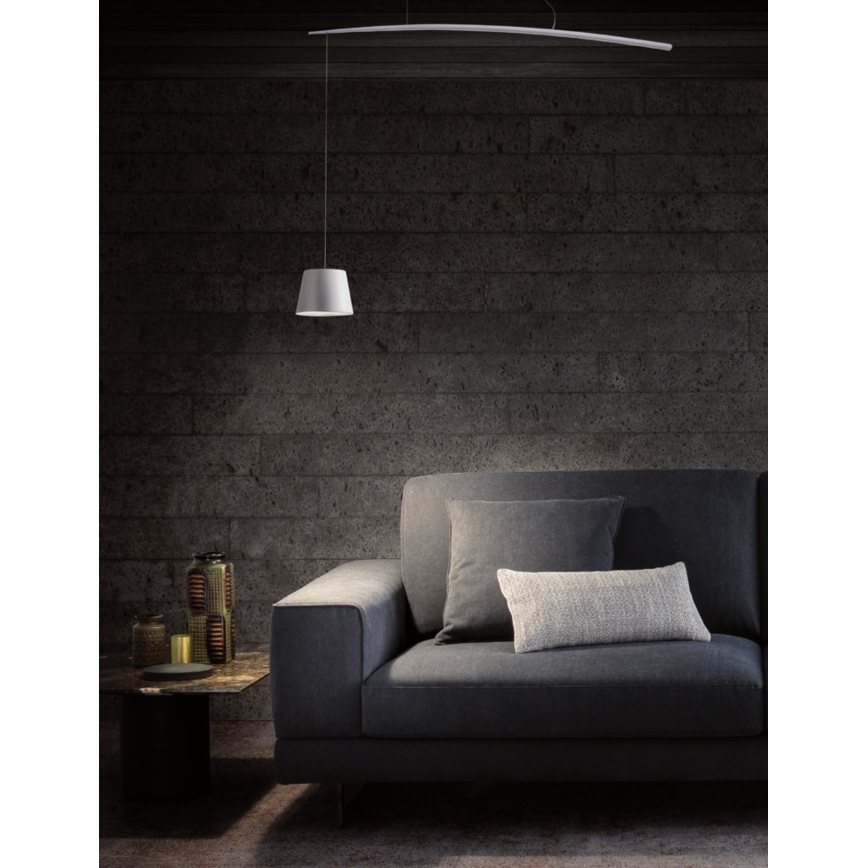 Redo 01-1497 - LED ljuskrona med textilsladd LOLLI LED/6W/230V vit