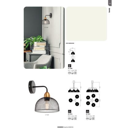 Redo 01-1573 - Taklampa med kabel TAMIS 3xE27/42W/230V Ø 59 cm svart