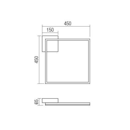 Redo 01-1638 - Dimbbar LED-takarmatur KLEE LED/30W/230V 45x45 cm vit