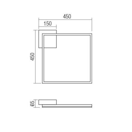 Redo 01-1639 - Dimbart LED-taklampa KLEE LED/30W/230V 45x45 cm guld