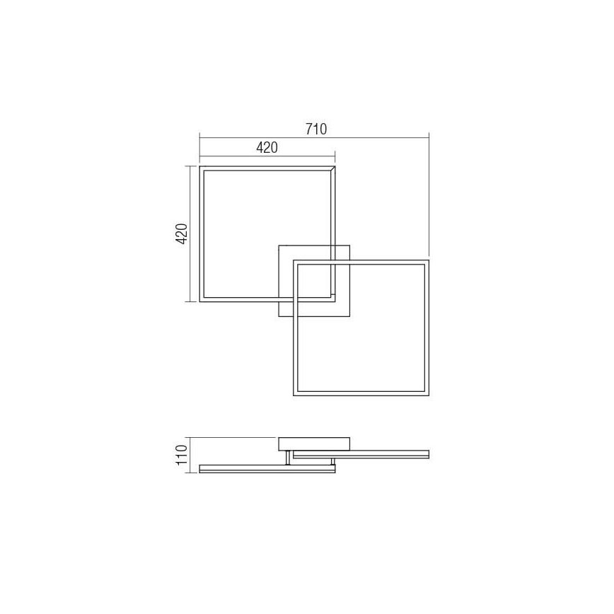 Redo 01-1642 - Dimbart LED-takarmatur KLEE LED/57W/230V vit
