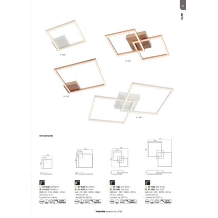 Redo 01-1643 - Dimmbar LED-takarmatur KLEE LED/57W/230V guld