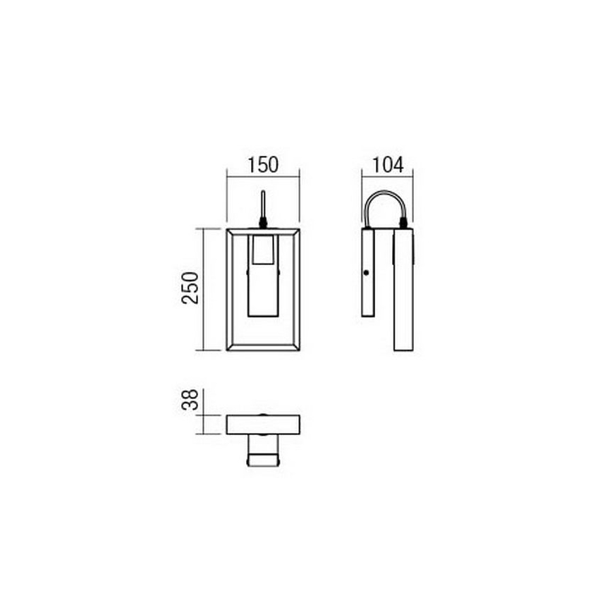 Redo 01-1663 - Vägglampa TIMBER 1xE27/42W/230V bok