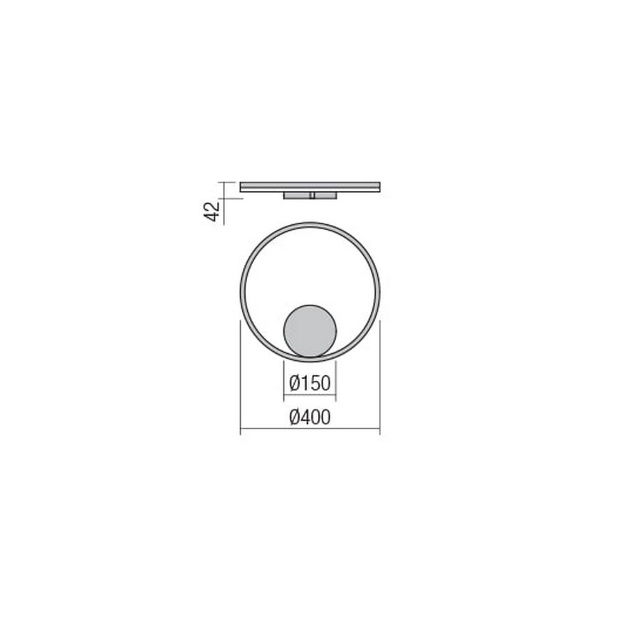 redo 01-1701 - LED Väggbelysning ORBIT LED/28W/230V brons