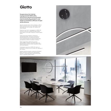 Redo 01-1735 - LED dimbar taklampa GIOTTO LED/46W/230V svart