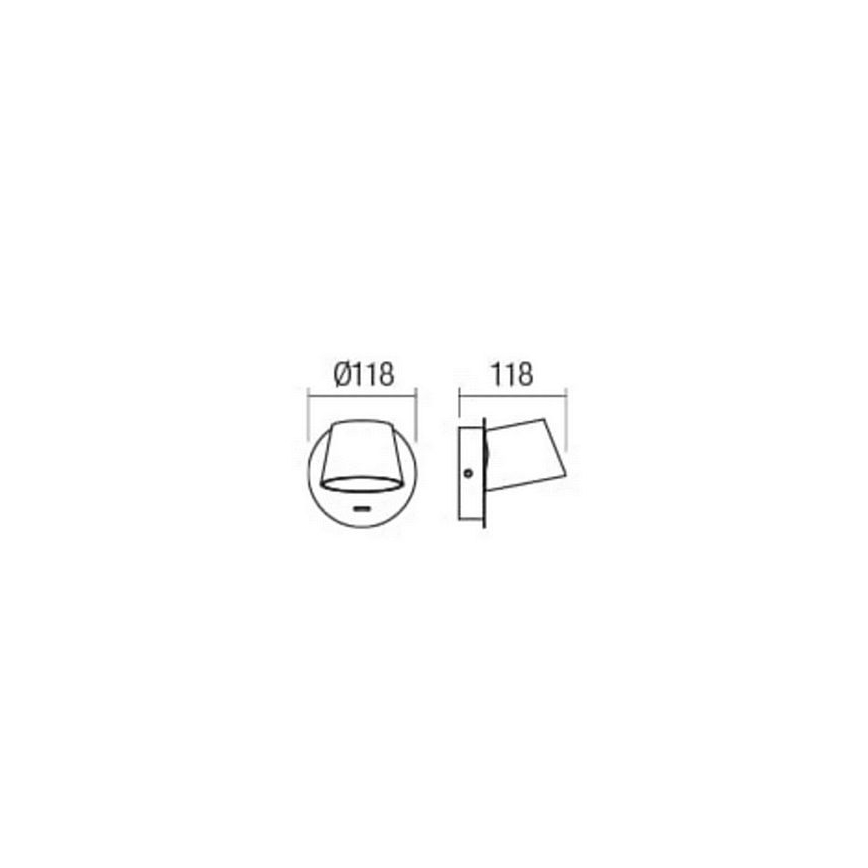 redo 01-1738 - LED Väggbelysning SHAKER LED/6W/230V vit