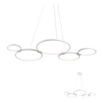 redo 01-1742 - LED Ljuskrona med snöre RADIUS LED/45W/230V vit