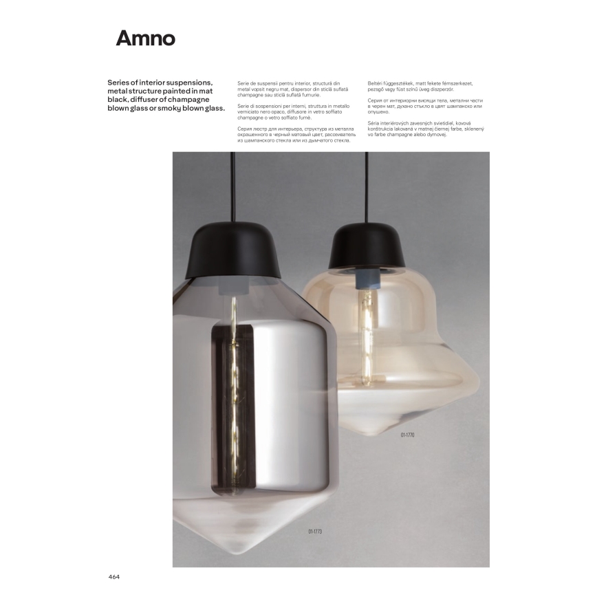 Redo 01-1773 - Pendellampa med kabel AMNO 1xE27/42W/230V Ø 26 cm grå