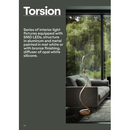 Redo 01-1792 - LED dimbar taklampa TORSION LED/30W/230V Ø 55 cm brons