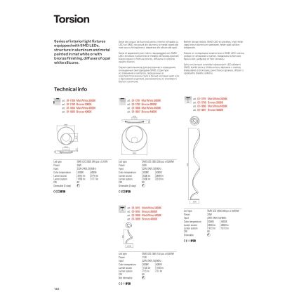 Redo 01-1797 - Dimbar LED-golvlampa TORSION LED/24W/230V vit