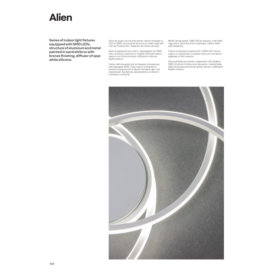 Redo 01-1801 - LED Dimbar taklampa ALIEN LED/60W/230V 3000K diameter 70 cm vit