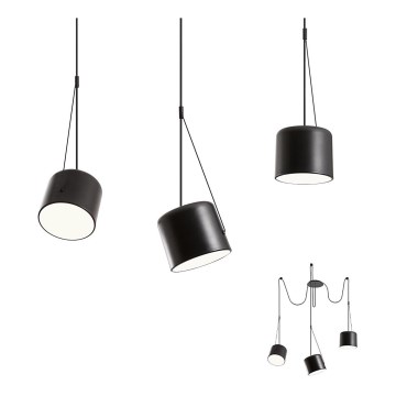 Redo 01-1826 - Ljuskrona med textilsladd DODO 3xE27/15W/230V spindel