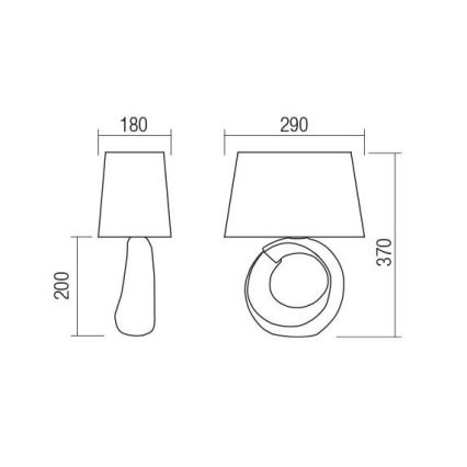 redo 01-1837 - Bordslampa LUA 1xE27/42W/230V
