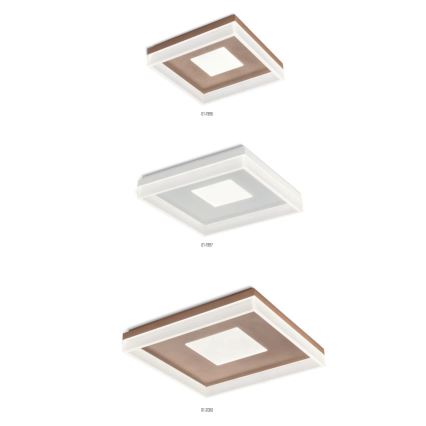Redo 01-1998 - Dimmbar LED-taklampa MAYA LED/42W/230V 42,5x42,5 cm guld