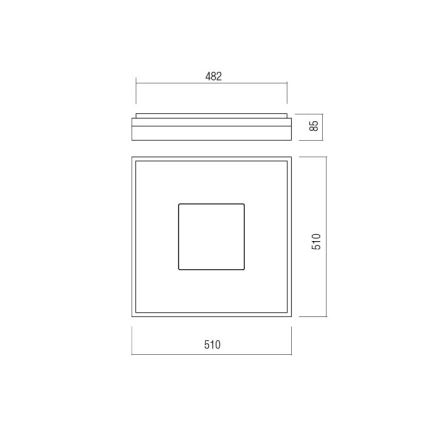 Redo 01-2000 - Dimbart takarmatur MAYA LED/55W/230V 51x51 cm guldfärgad