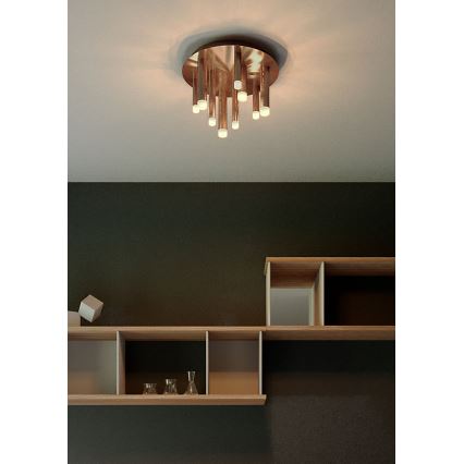 Redo 01-2040 - LED taklampa MADISON 9xLED/4W/230V koppar