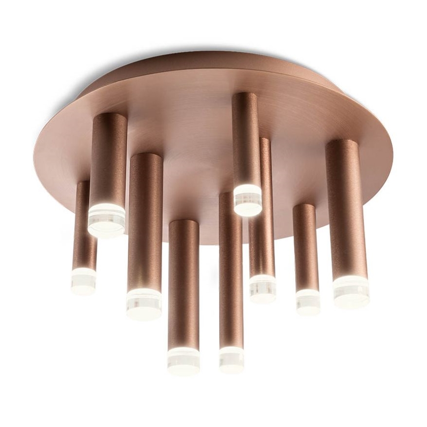 Redo 01-2040 - LED taklampa MADISON 9xLED/4W/230V koppar