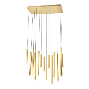 Redo 01-2054 - LED ljuskrona med textilsladd MADISON 14xLED/4W/230V guld