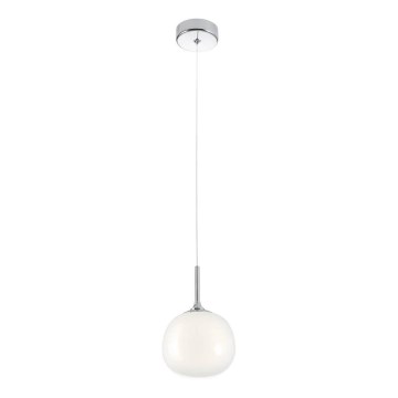 Redo 01-2081 - Takpendel på kabel KIWI 1xG9/40W/230V Ø 12 cm blank krom/vit