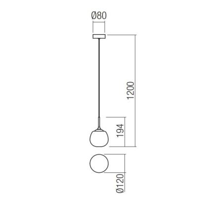 Redo 01-2081 - Takpendel på kabel KIWI 1xG9/40W/230V Ø 12 cm blank krom/vit