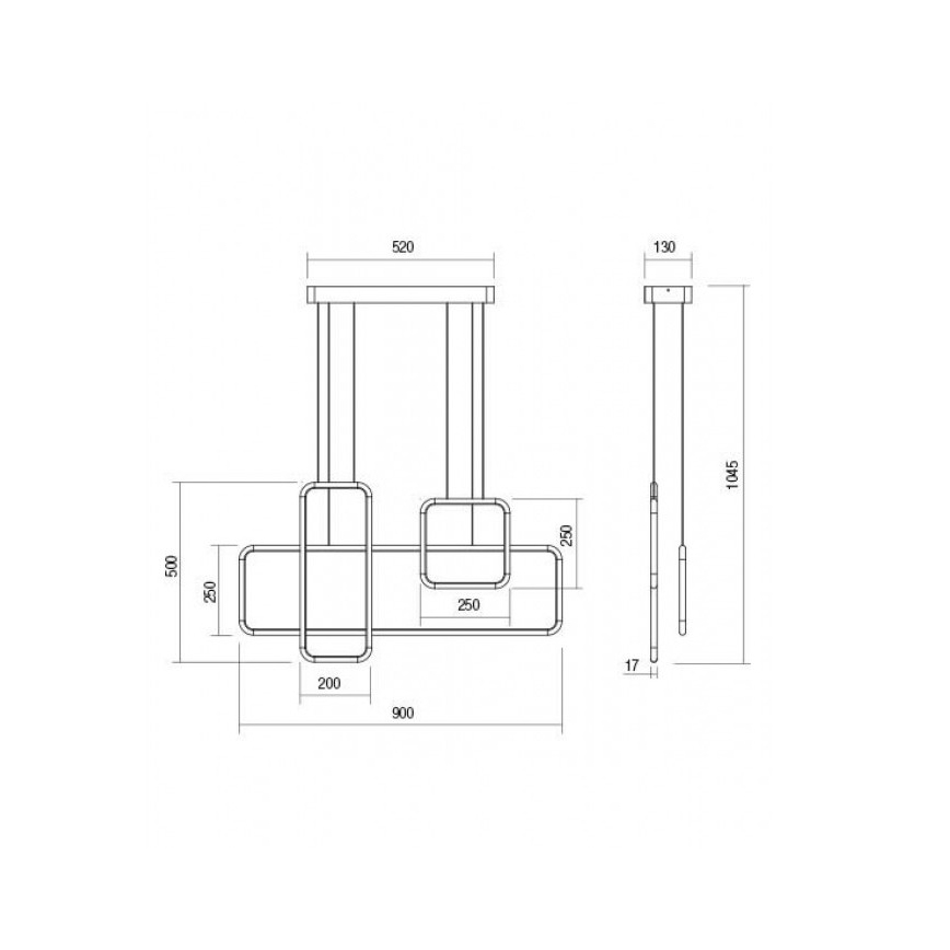 Redo 01-2099 - LED Dimbar pendellampa på vajer THAI LED/86W/230V vit