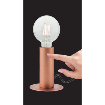 Redo 01-2131 - Bordslampa med touch RIVET 1xE27/42W/230V koppar