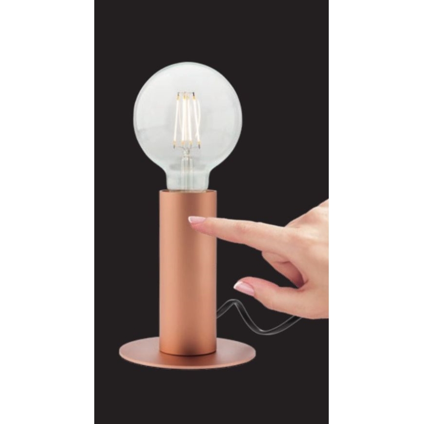 Redo 01-2131 - Bordslampa med touch RIVET 1xE27/42W/230V koppar