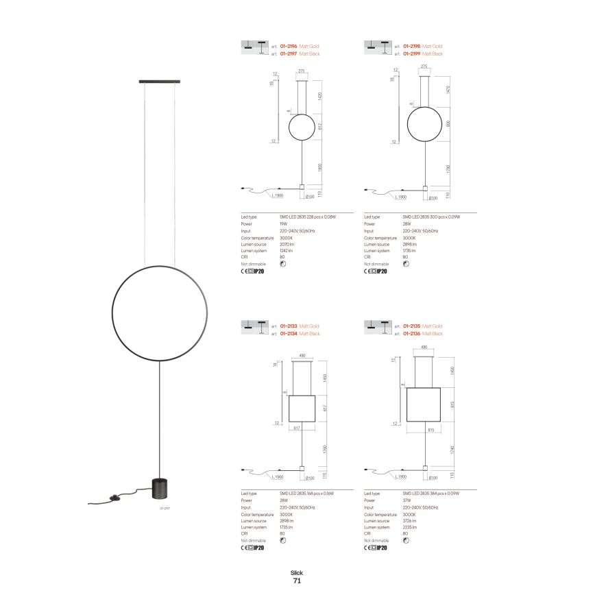Redo 01-2134 - LED Golvlampa SLICK LED/28W/230V svart